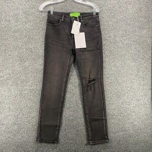 Sr vs. Sandrine Rose Jeans Womens 26 Black Wash Skinny Distressed Stretch Casual